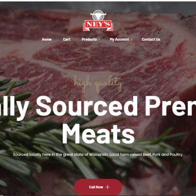 Meat Vendor WordPress E-Commerce Website